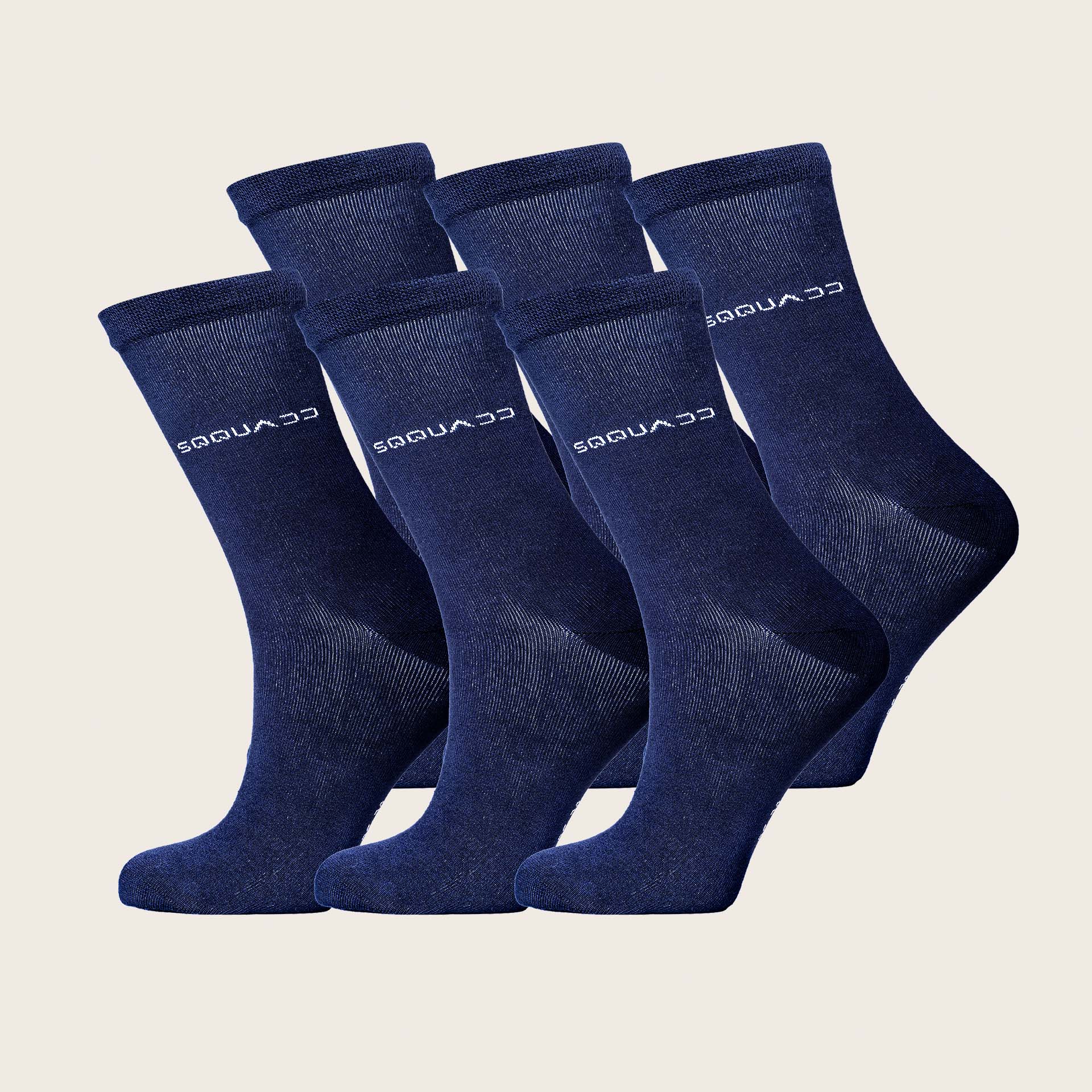 Schaap Rondlopen Vegetatie Bamboe sokken Classic blauw – Dames 6-Pack - SQQUADD