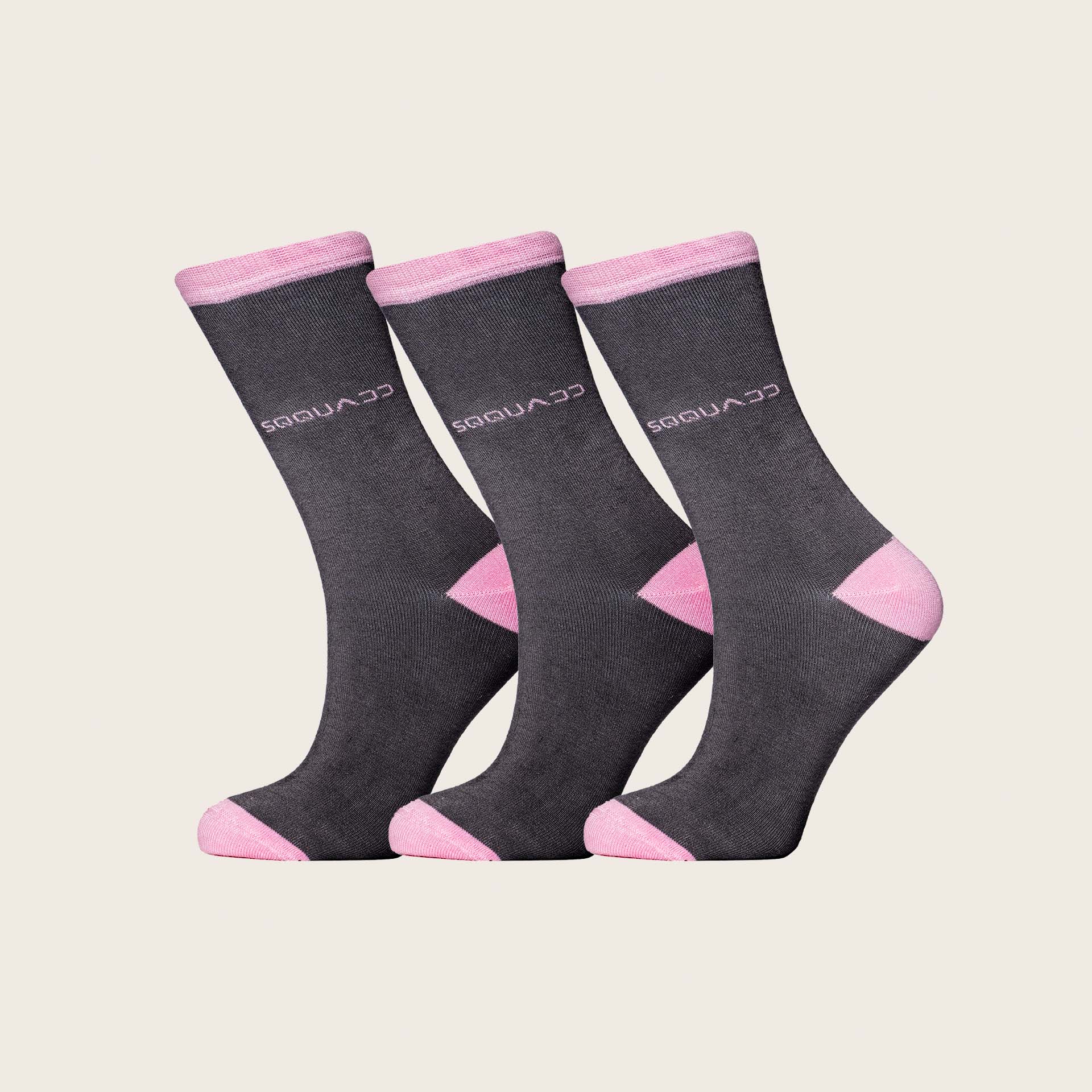 Weggelaten verdamping Ontstaan Bamboe sokken Basic grijs – roze – Heren 3-Pack - SQQUADD
