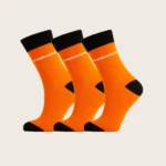 Bamboe sokken Cool oranje – zwart – Dames 3-pack