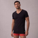 Bamboe T-shirt Heren Slim fit V-hals – Mix 6-pack